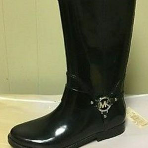 Brand New Michael Kors Black Rain Boots 7